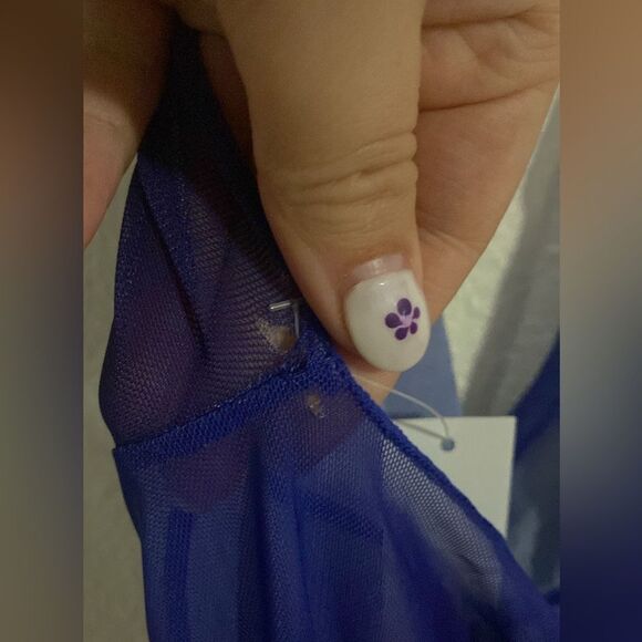 NWT- Gabrielle Union- red white and blue mesh bathing suit cover- Size Medium - Picture 8 of 8